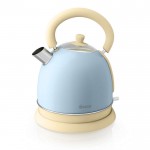 1.8 litre retro dome kettle - blue